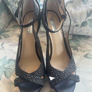 INC International Concepts Black Studded Heels
